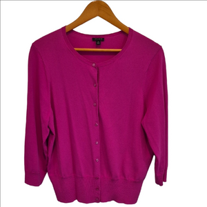 Ann Taylor Fuchsia Cardigan Sweater